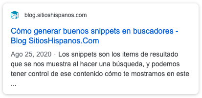 Cómo generar buenos snippets en buscadores