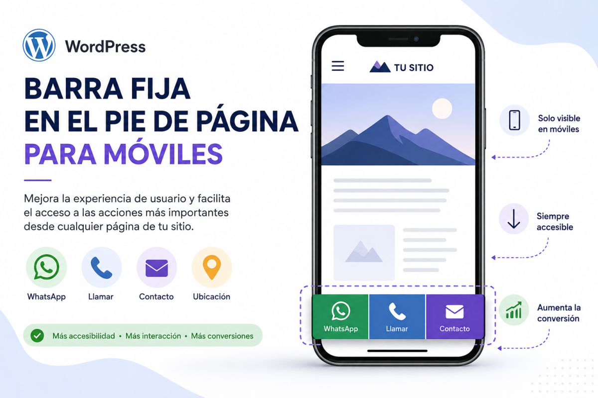 WordPress: cómo agregar una barra fija en el pie para móviles